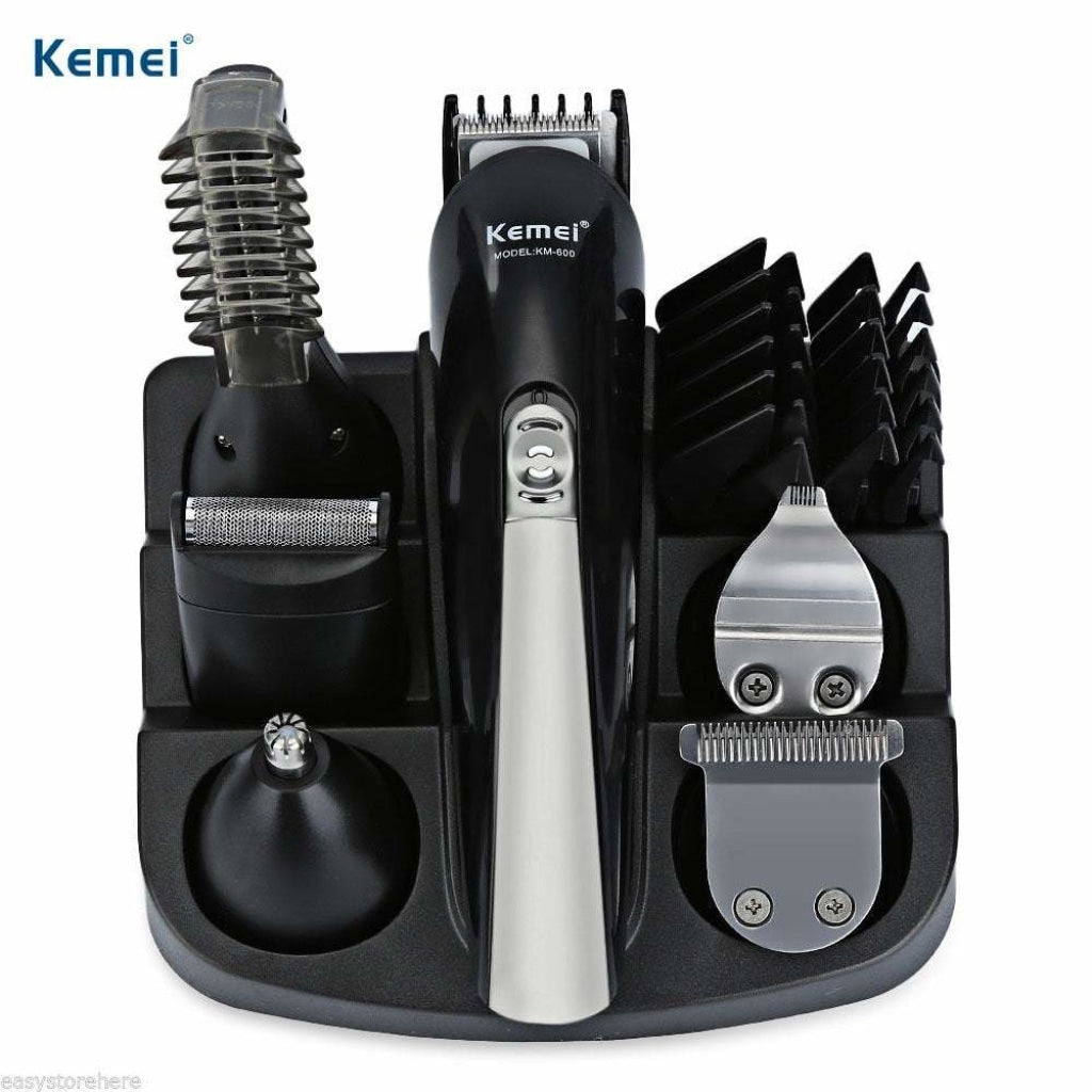 KM-600 | Kemei 11 in 1 Grooming Kit, All-in-one Men’s Trimmer, Nose Trimmer, and Beard Groomer