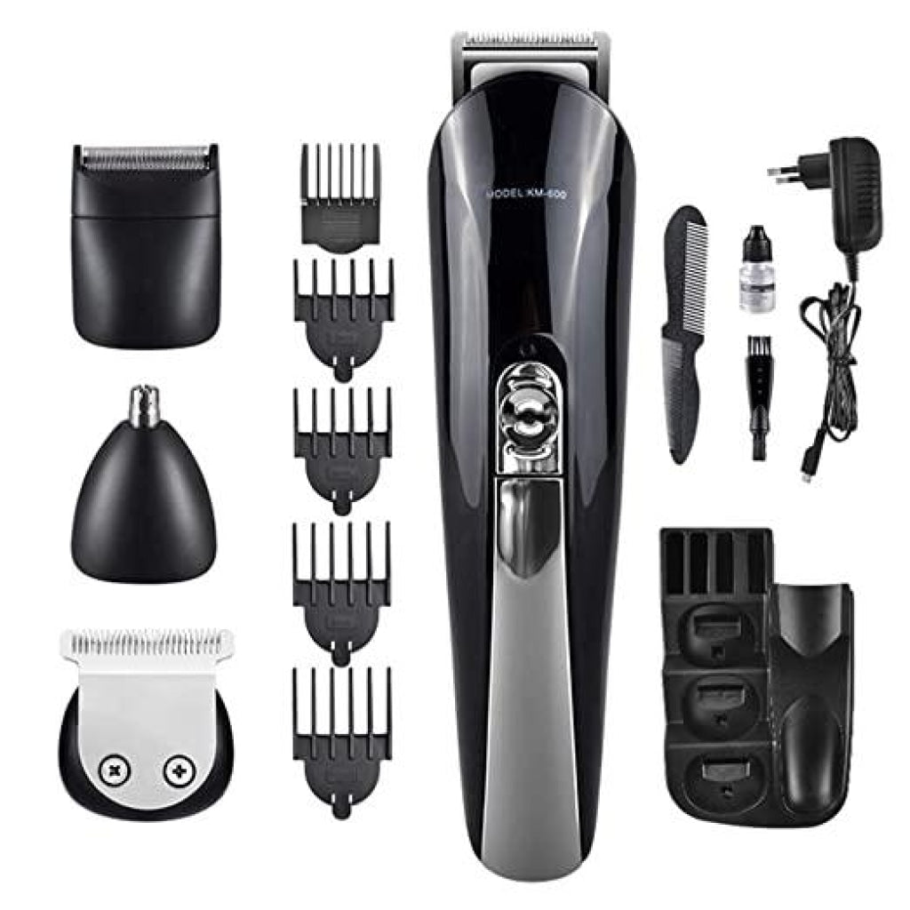 KM-600 | Kemei 11 in 1 Grooming Kit, All-in-one Men’s Trimmer, Nose Trimmer, and Beard Groomer