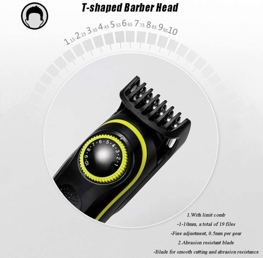 KM-696 | Kemei 5-in-1 Grooming Kit for Men | Beard Trimmer, Hair Clipper, Nose & Ear Trimmer, Body Groomer
